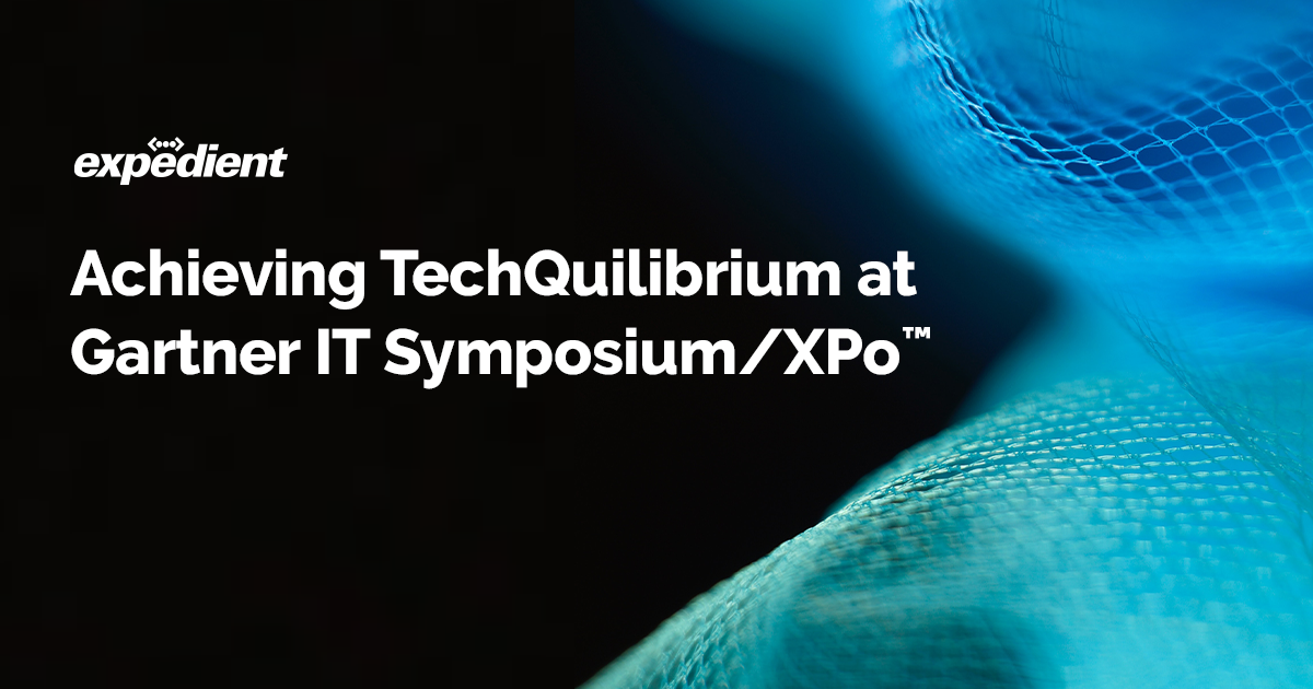 Achieving TechQuilibrium at Gartner IT Symposium/XPo